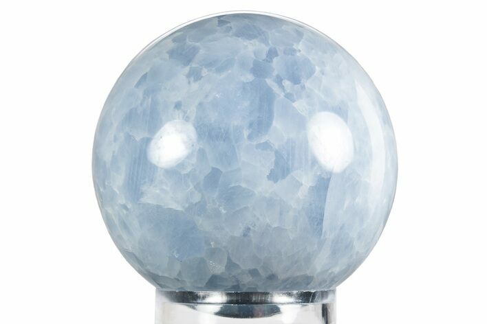 Polished Blue Calcite Sphere - Madagascar #239100